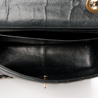 Chanel Caviar Quilted Jumbo Single Flap Black 5 of 12