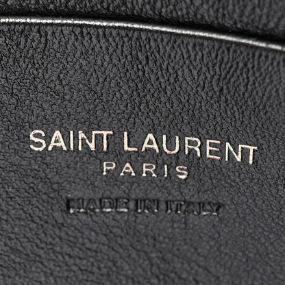 Saint Laurent Grain De Poudre Matelasse Monochrome Monogram Mini Lou Camera Bag Black 6 of 11