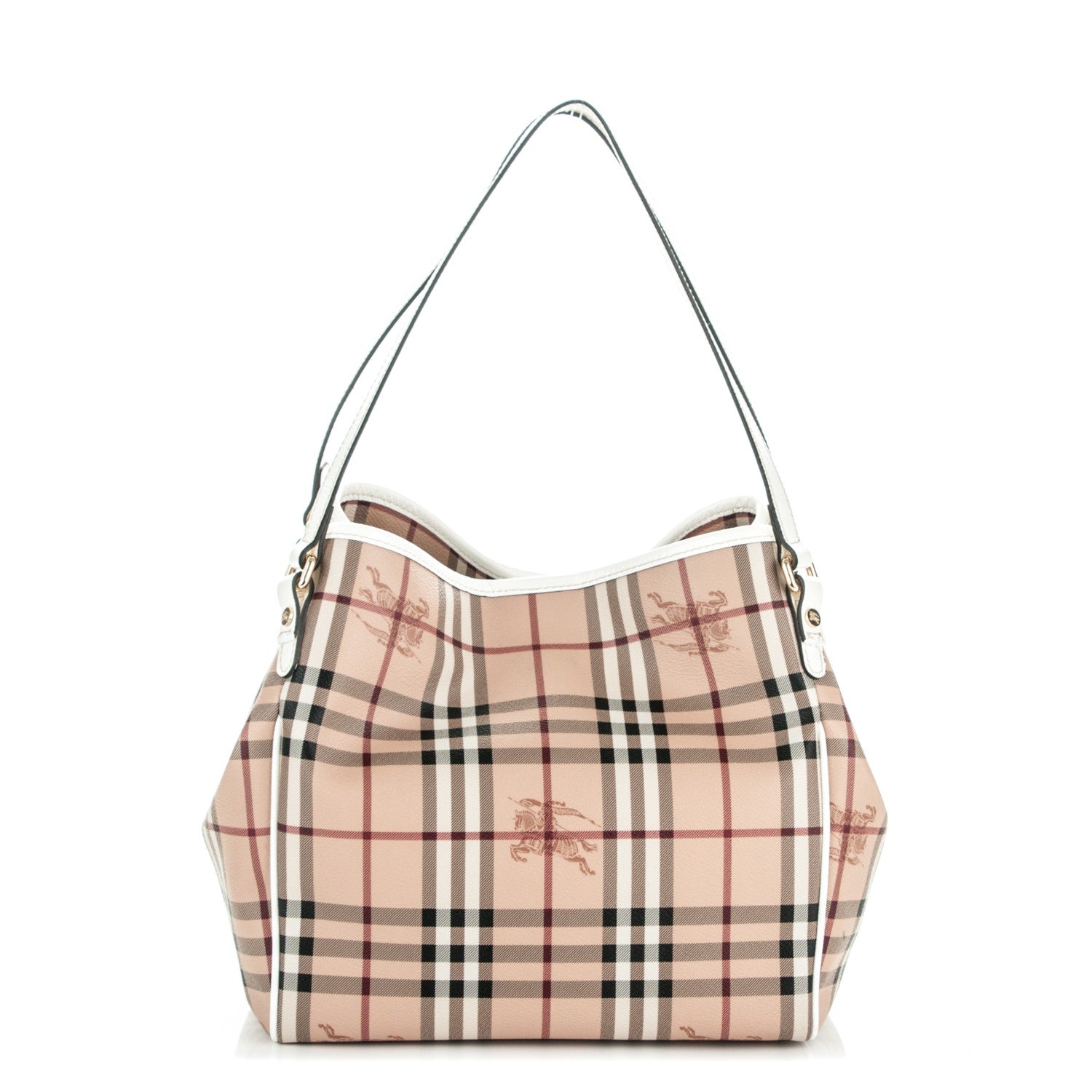 Burberry Haymarket Check Small Canterbury Tote White 1 of 6