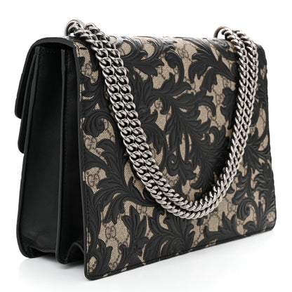 Gucci GG Supreme Monogram Arabesque Medium Dionysus Shoulder Bag Black 3 of 10