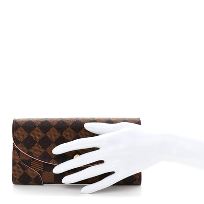 Louis Vuitton Damier Ebene Caissa Wallet Rose Ballerine 2 of 7