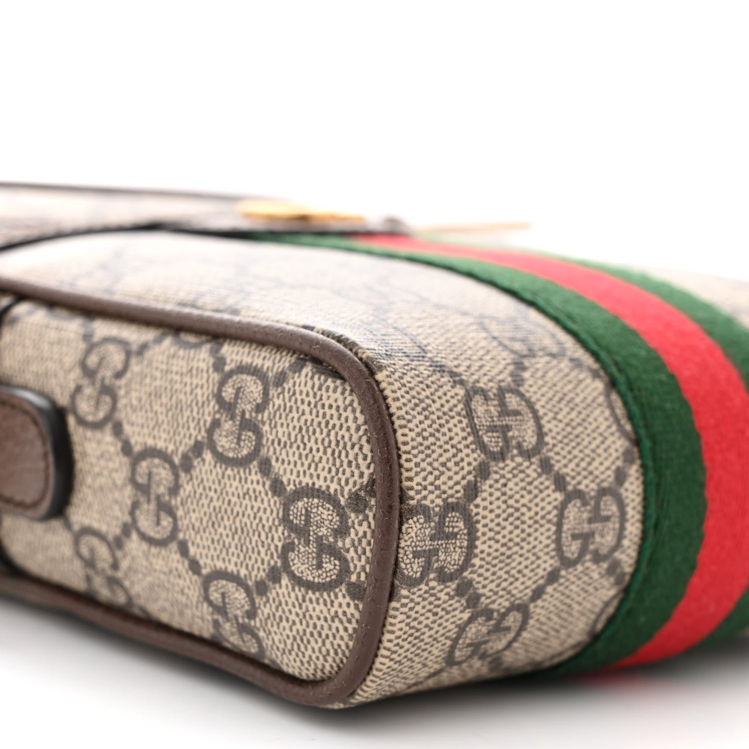 Gucci GG Supreme Monogram Web Mini Ophidia Messenger Brown 9 of 11