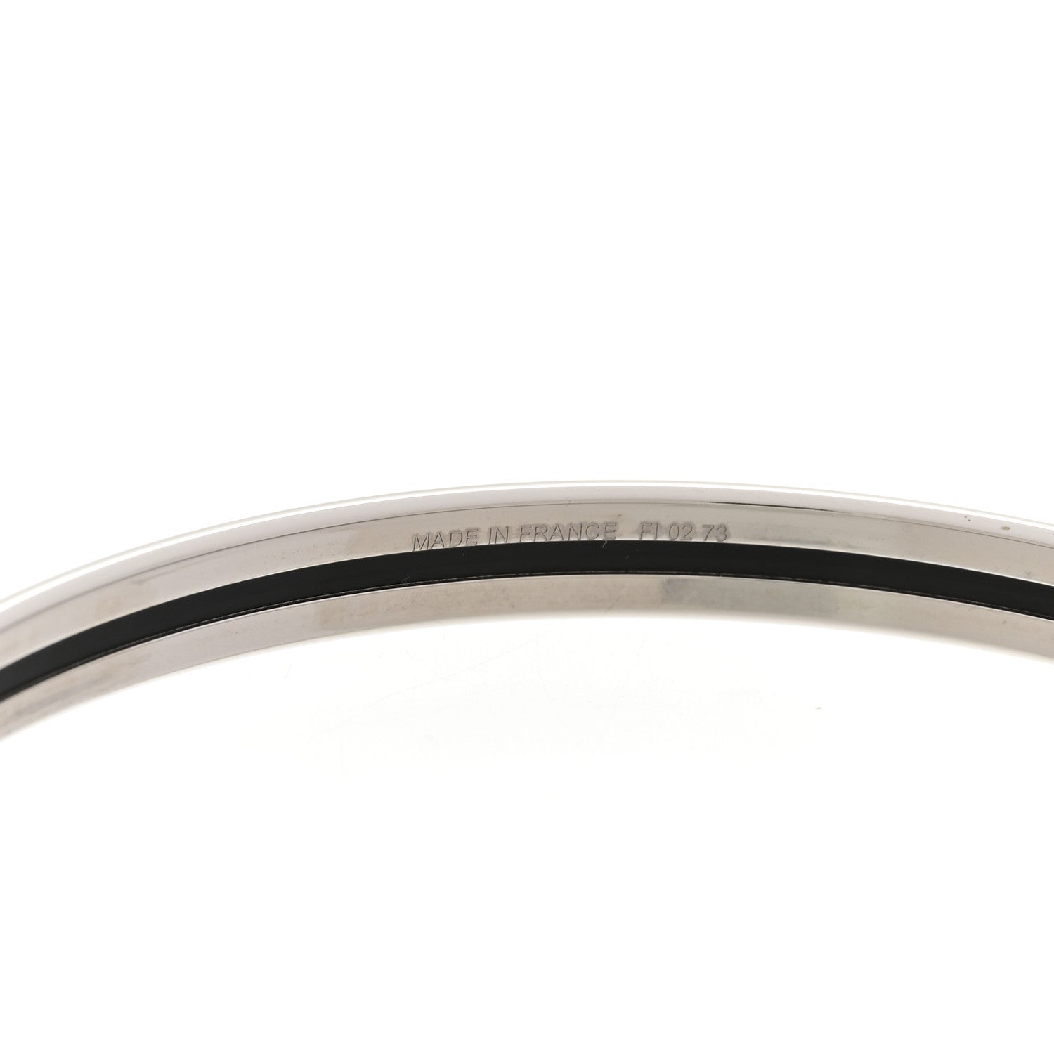 Hermes Enamel Printed Extra Narrow Uni Bracelet 70 Black 5 of 6