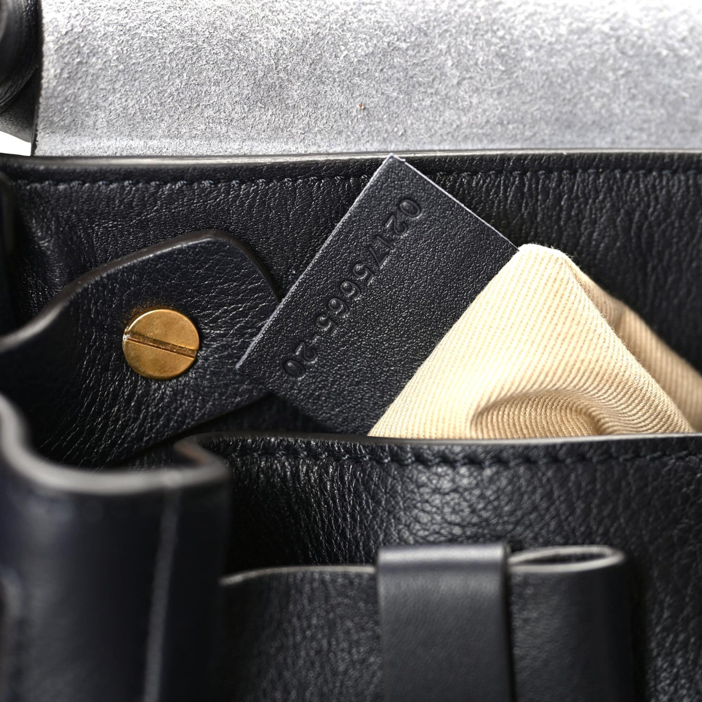 Calfskin Medium Owen Flap Bag Full Blue
