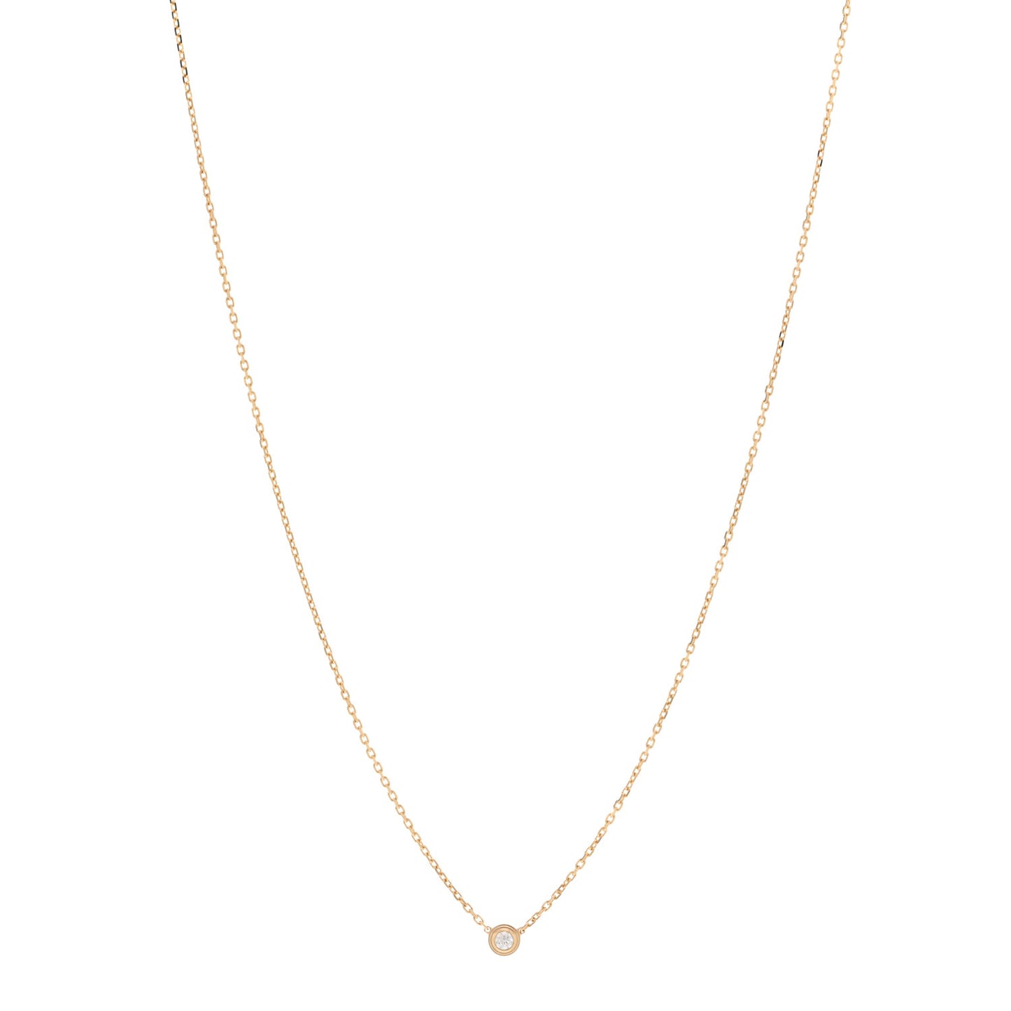 18K Yellow Gold Diamond XS D'Amour Pendant Necklace
