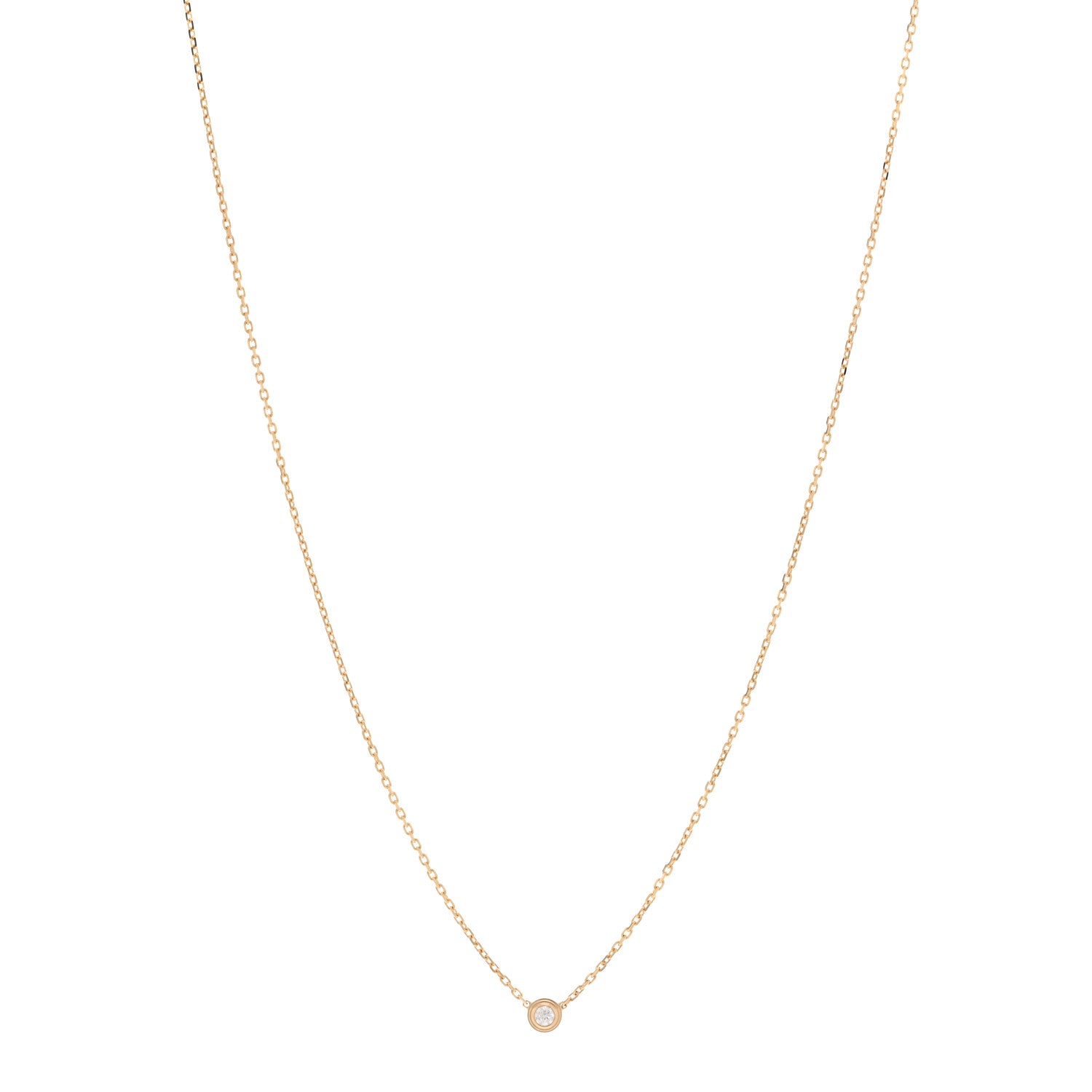 Cartier 18K Yellow Gold Diamond XS D'Amour Pendant Necklace 1 of 6