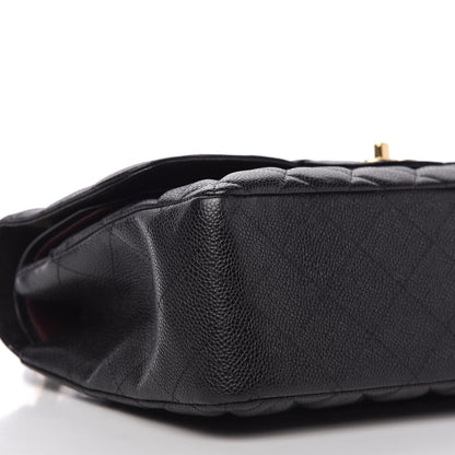 Chanel Caviar Quilted Jumbo Double Flap Black 6 of 10