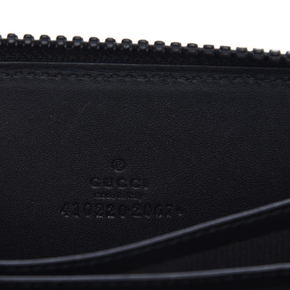 Gucci GG Supreme Monogram Blooms Zip Around Card Case Wallet Beige New Military Black 6 of 7