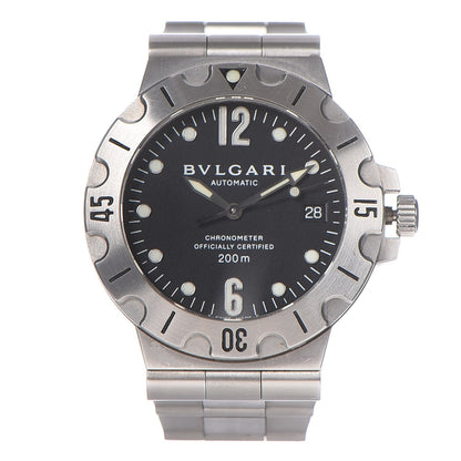 Bulgari Stainless Steel 38mm Diagono Scuba Automatic Watch Black 1 of 6