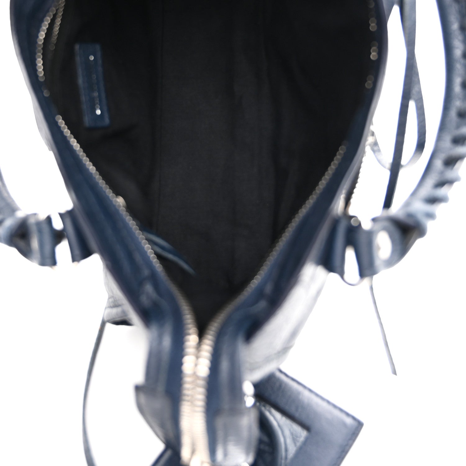 Balenciaga Agneau Classic Silver Hardware Mini City Bleu De Minuit 6 of 11