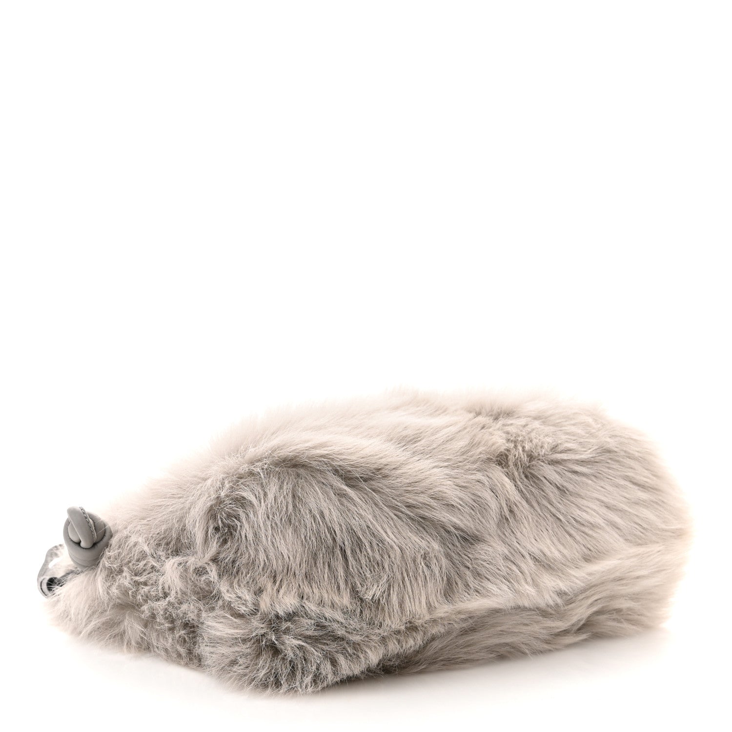 Loewe Shearling Flamenco Knot Clutch Grey 4 of 10