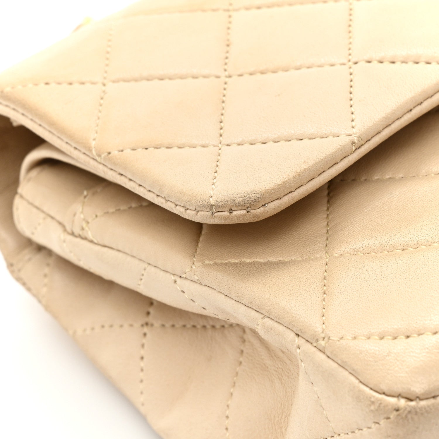 Chanel Lambskin Quilted Small Double Flap Beige 18 of 23