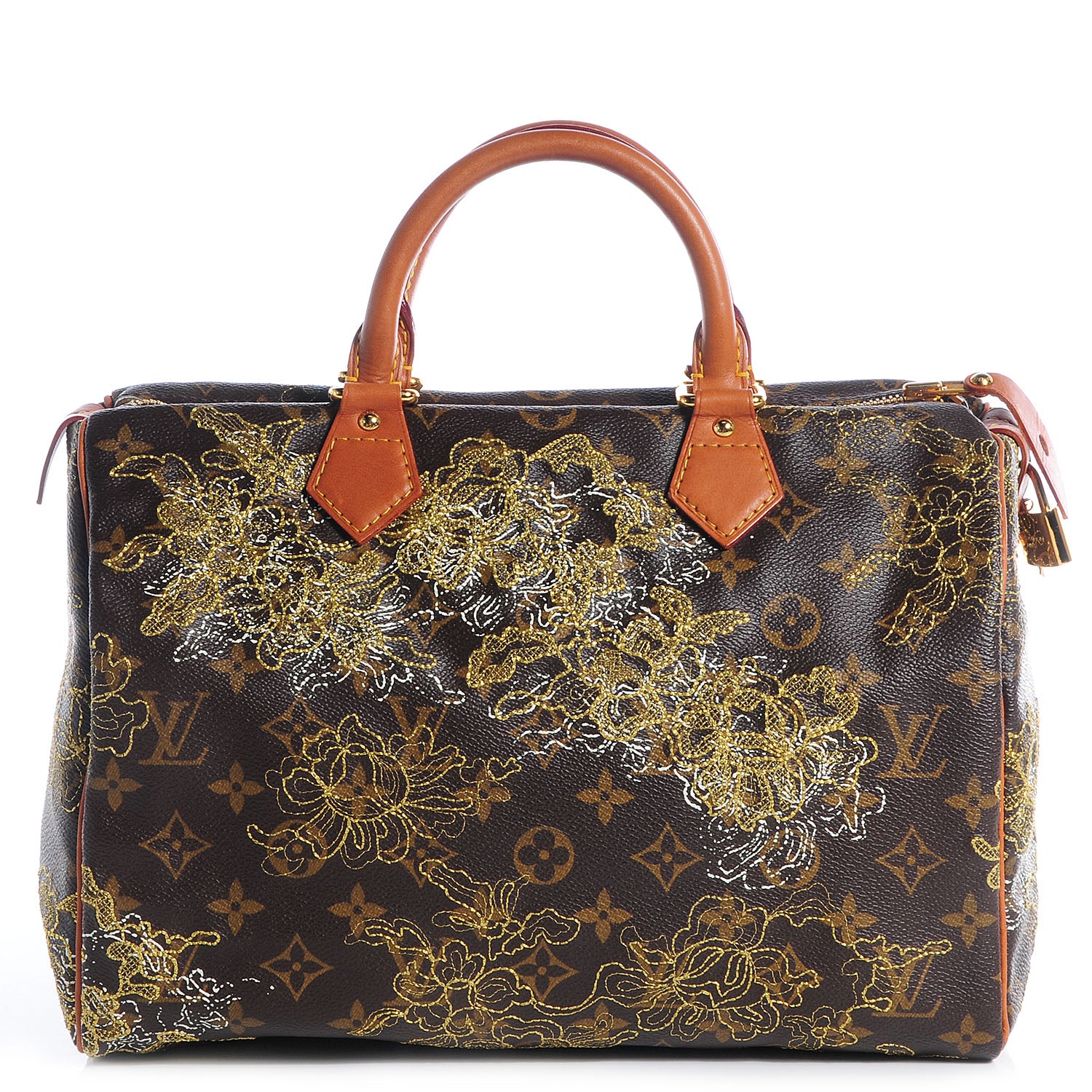 Louis Vuitton Monogram Dentelle Speedy 30 Gold 1 of 7