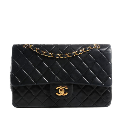 Chanel Lambskin Quilted Medium Double Flap Navy 1 of 9