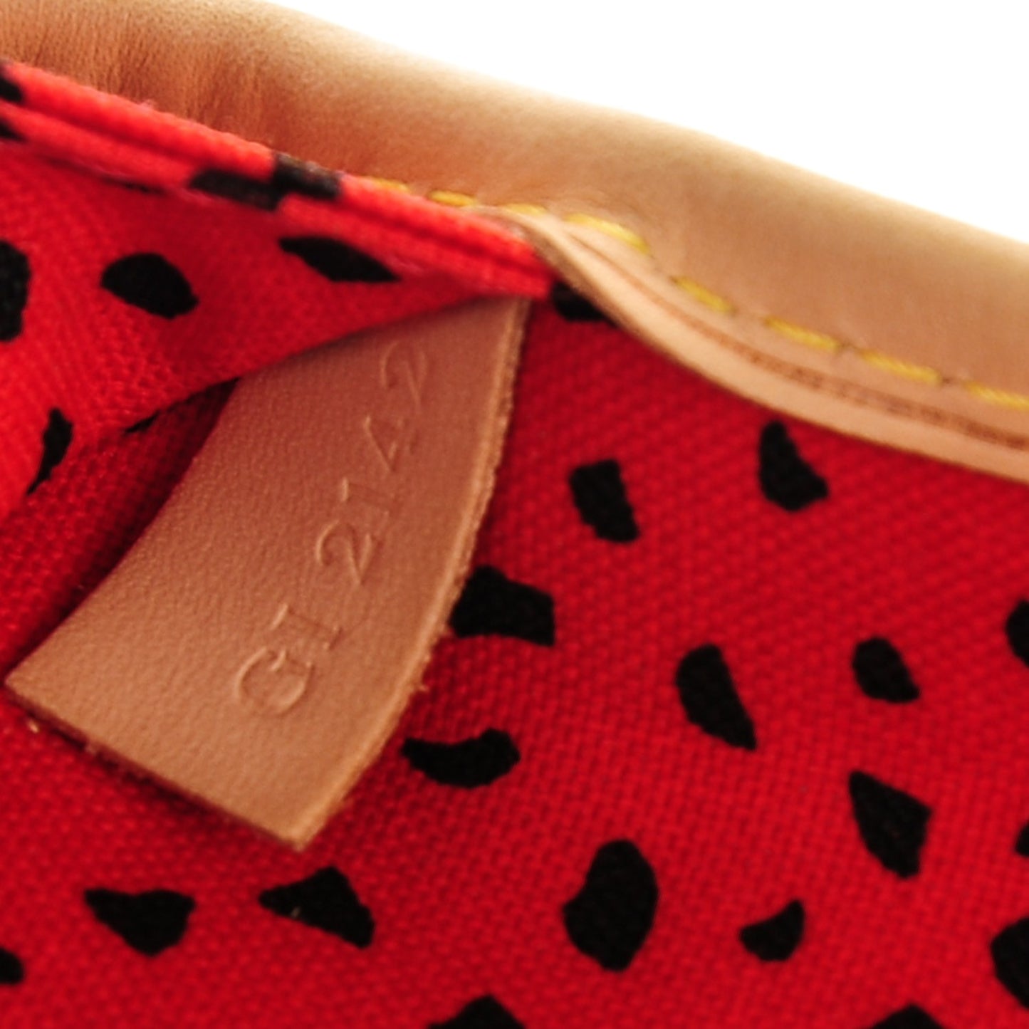 Monogram Kusama Waves Neverfull MM Red