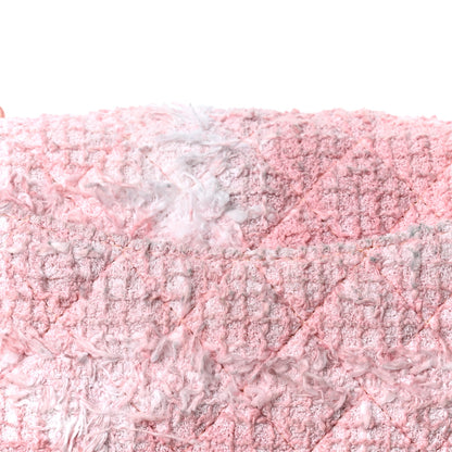 Chanel Tweed Quilted Mini Rectangular Flap Light Pink White 11 of 11