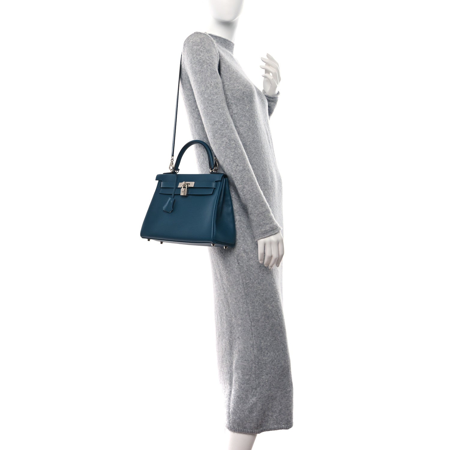 Hermes Evercolor Verso Kelly Retourne 28 Colvert Bleu Zephyr 2 of 11
