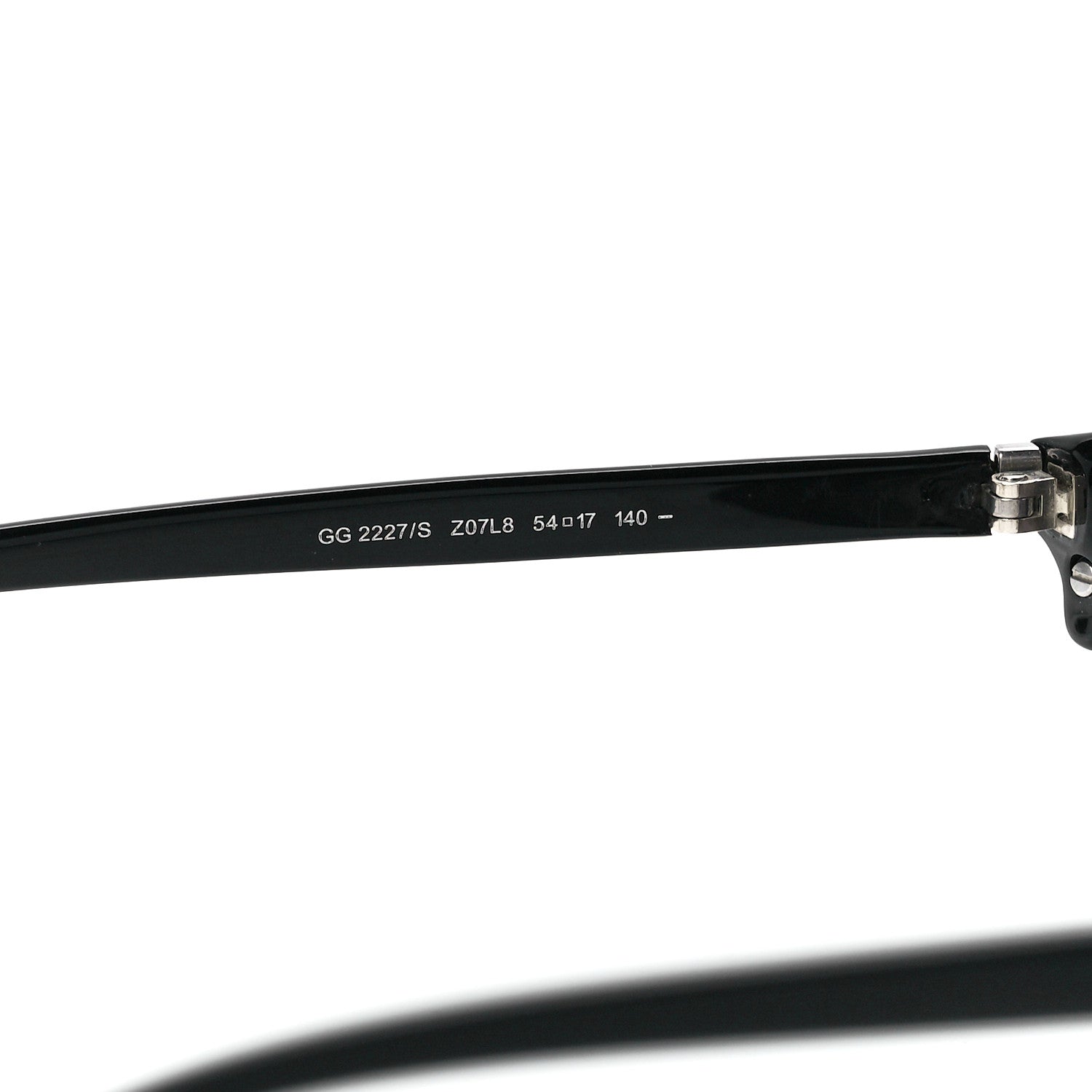 Gucci Acetate Metal Rectangle Sunglasses GG 2227/S Black 5 of 7