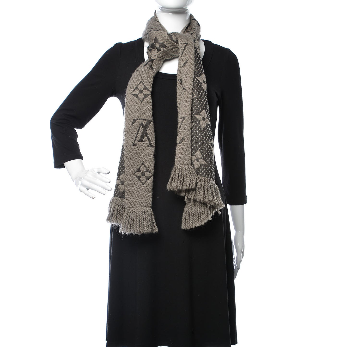 Wool Silk Logomania Scarf Verone