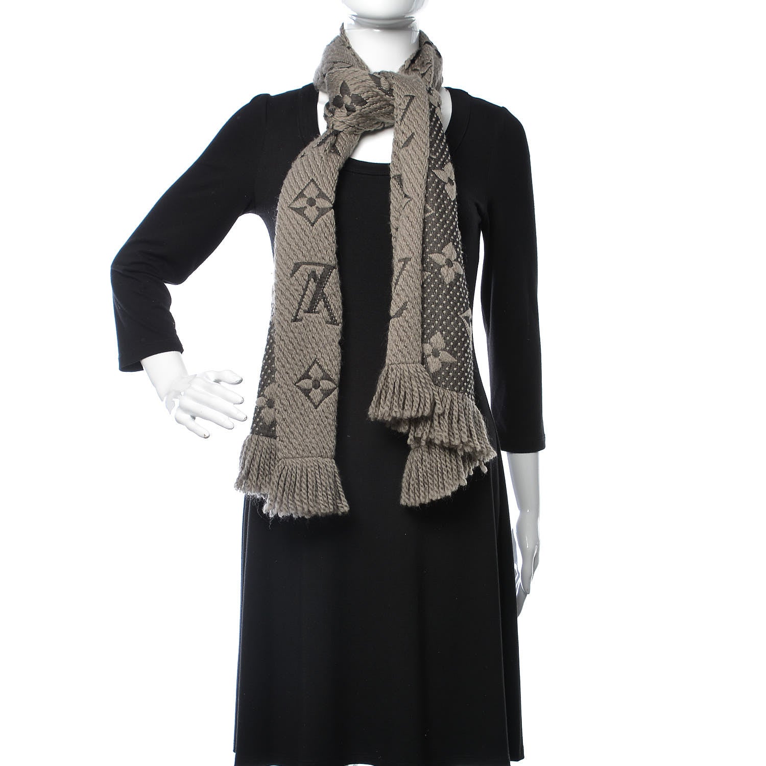 Louis Vuitton Wool Silk Logomania Scarf Verone 2 of 5