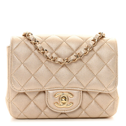 Chanel Metallic Lambskin Quilted Mini Square Flap Gold 1 of 10