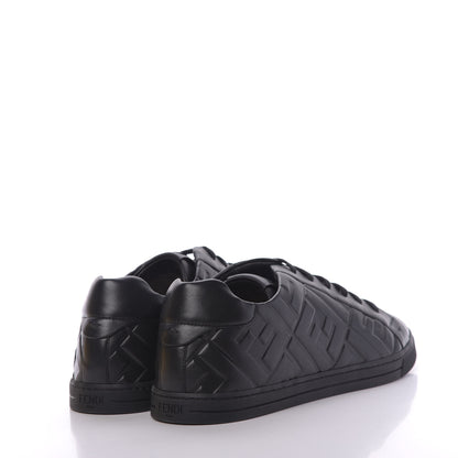 Fendi Nappa Macro FF Embossed Mens Low-Top Sneakers 9 Black 4 of 9