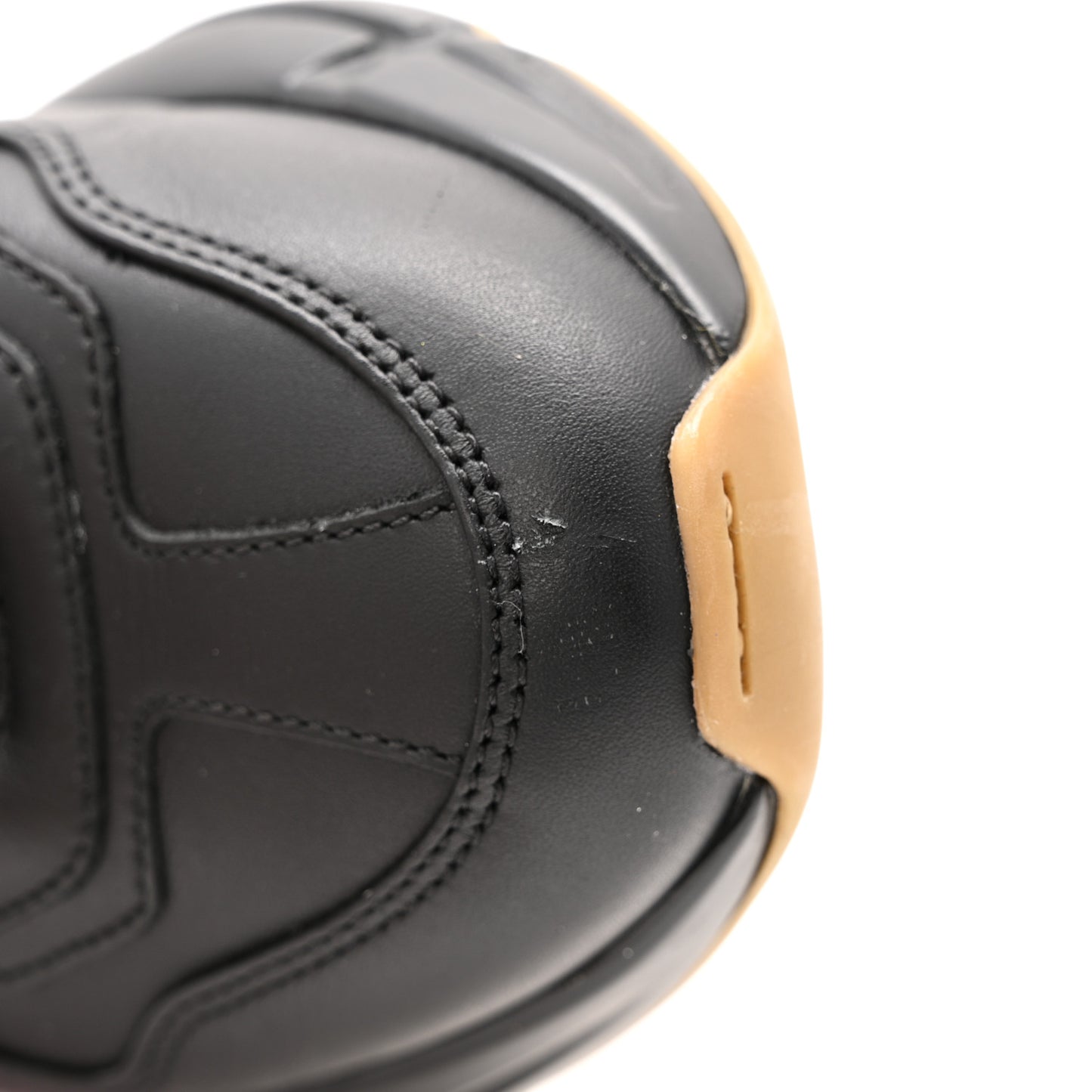 Calfskin Iridescent Logo Womens Rhyton Sneakers 37 Black