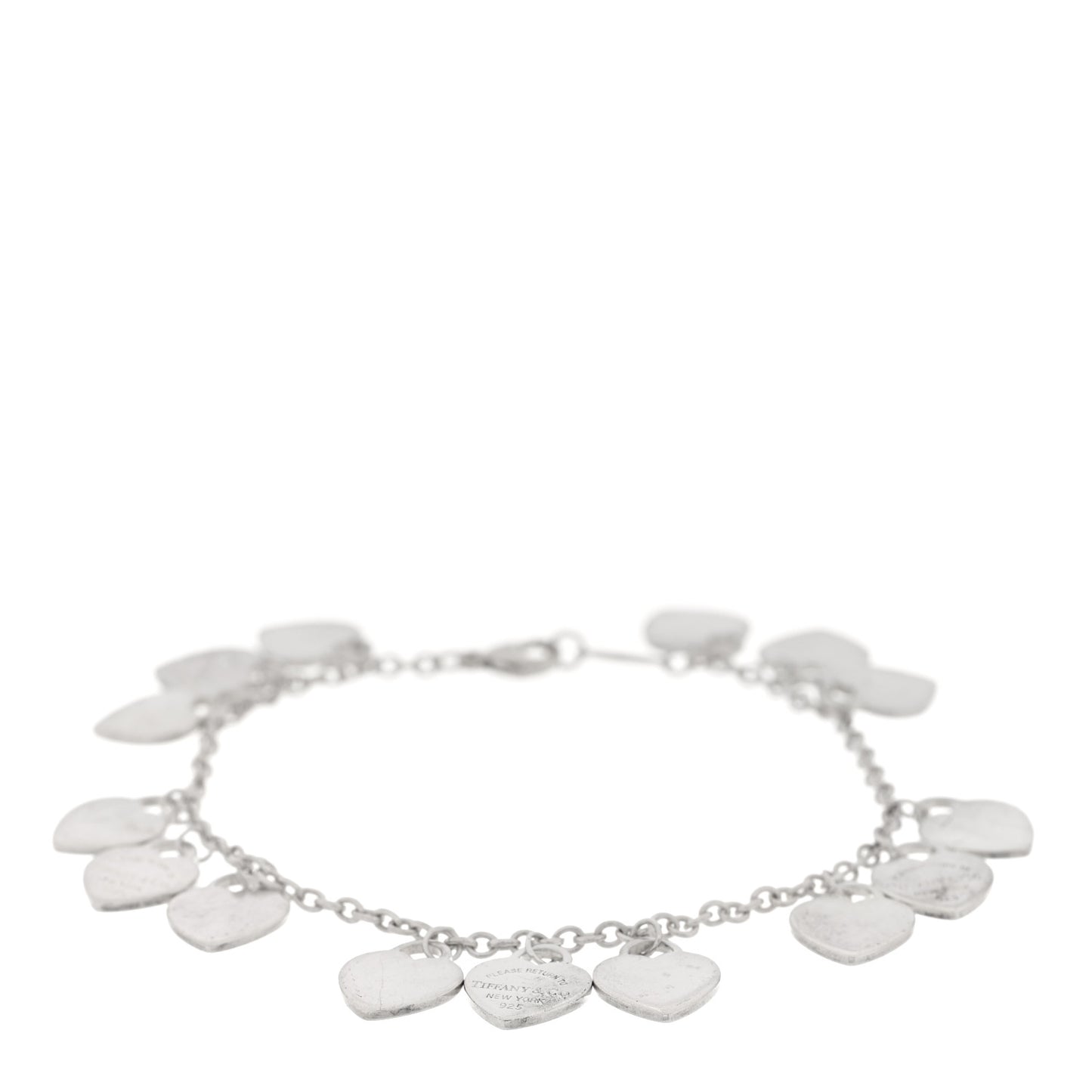 Sterling Silver Mini Return to Tiffany Multi Heart Charm Bracelet