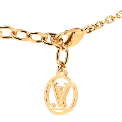 Louis Vuitton Metal Crystal LV Iconic Necklace Gold 4 of 6