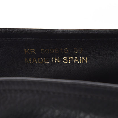 Saint Laurent Calfskin Monogram Espadrilles 39 Black 8 of 10