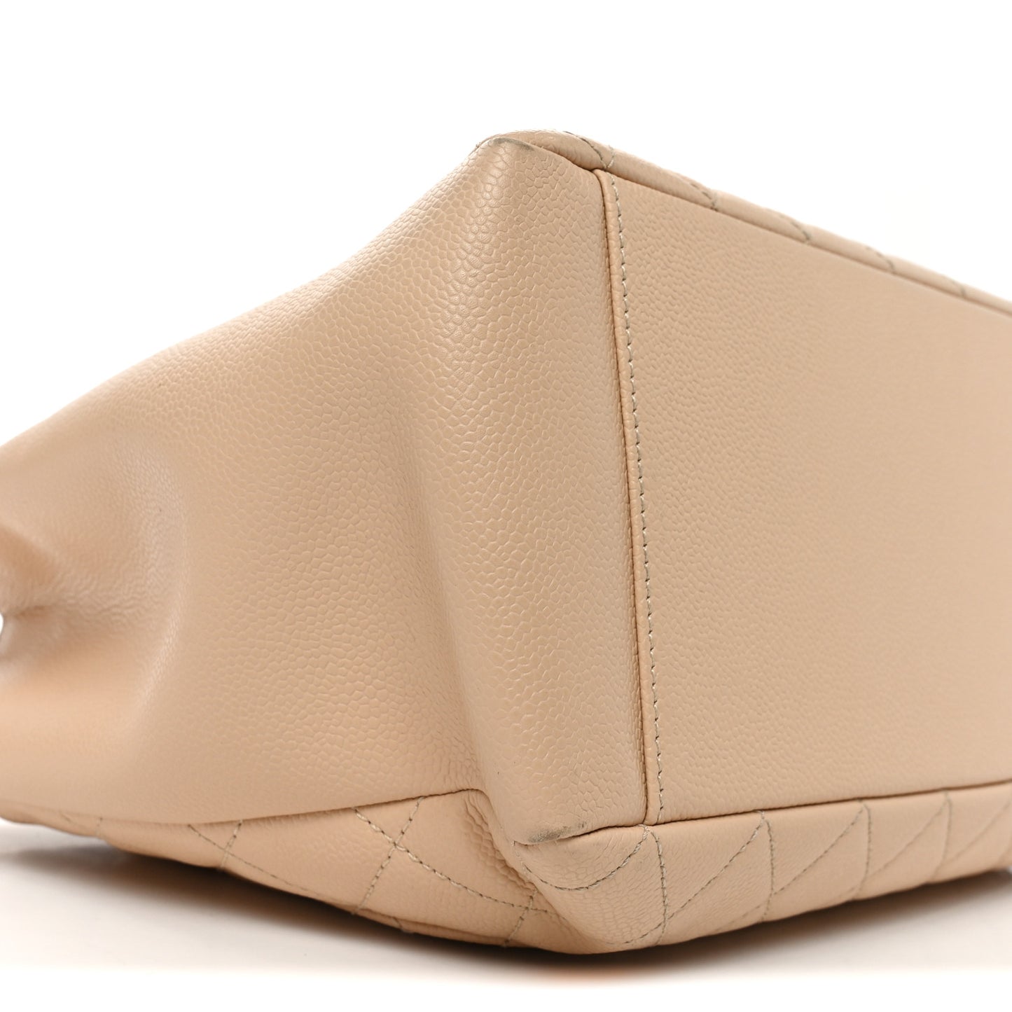 Caviar Quilted Grand Shopping Tote GST Beige Clair