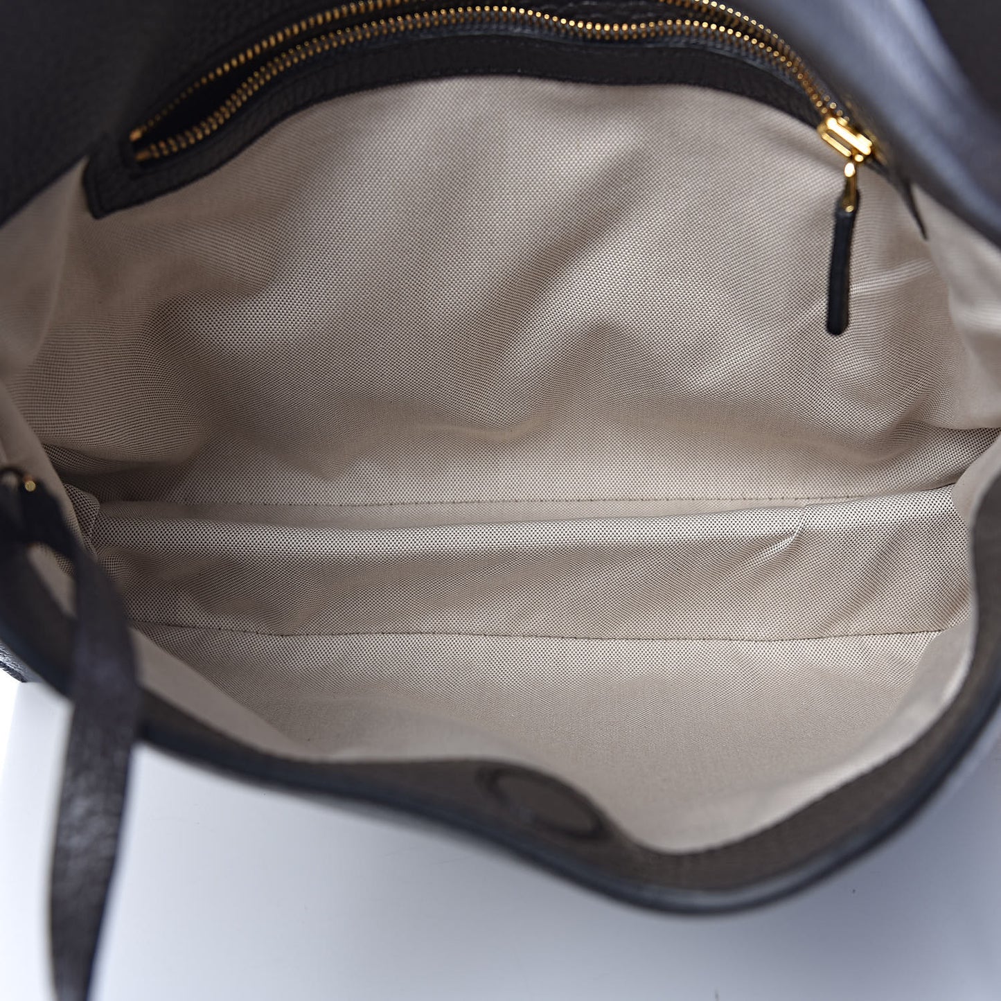 Pebbled Calfskin Small Alix Padlock Zip Hobo Bag Dark Pearl