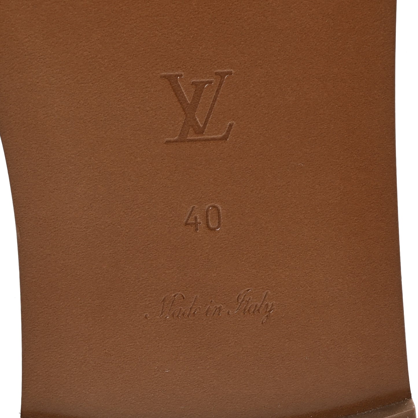 Calfskin Lock It Flat Mule 40 Cognac
