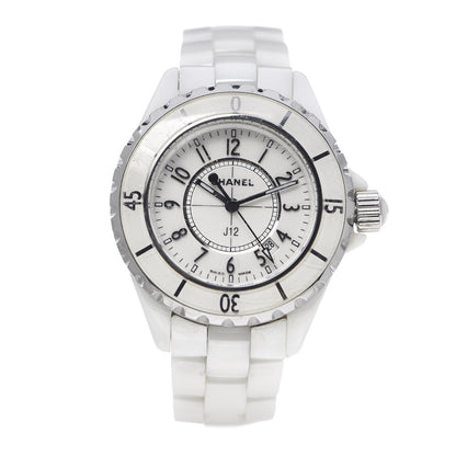 Chanel Stainless Steel Ceramic 33mm J12 Quartz Watch White 1 of 7