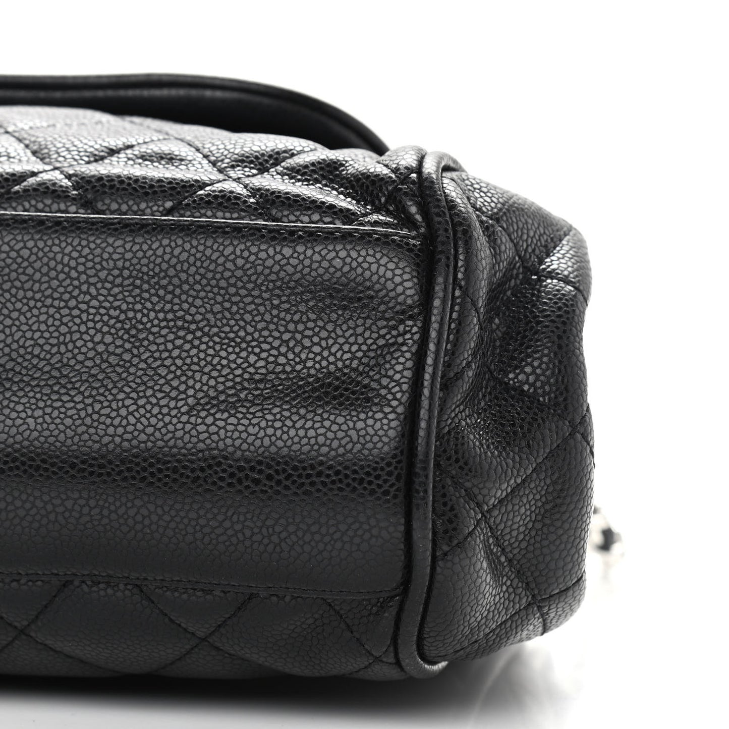 Caviar Quilted Timeless Accordion Flap Black