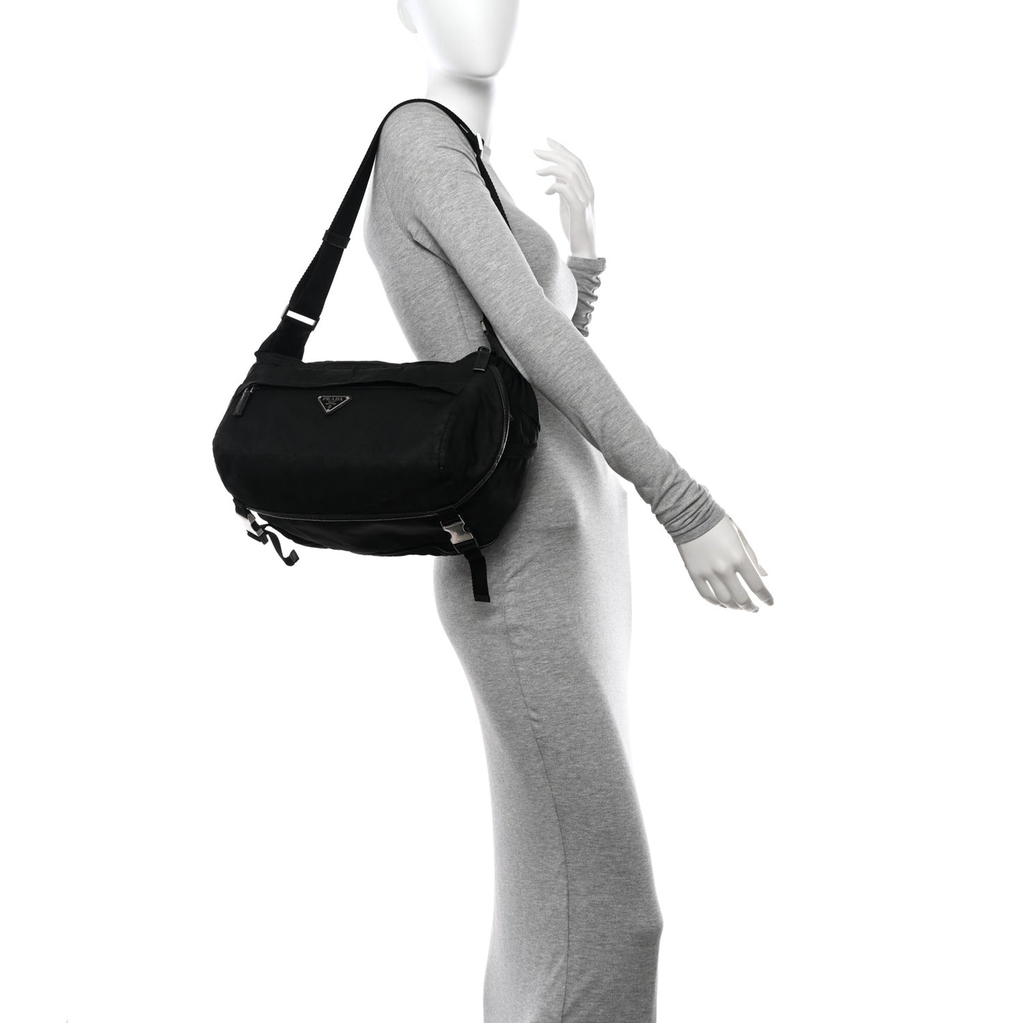 Nylon Tessuto Montagna Messenger Bag Black