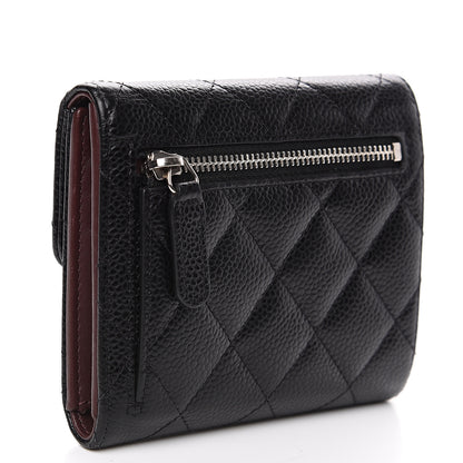 Chanel Caviar Quilted Compact Flap Wallet Black 2 of 7