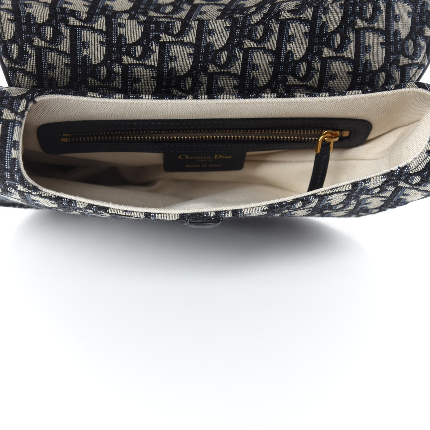 Christian Dior Oblique Saddle Bag Blue 5 of 11