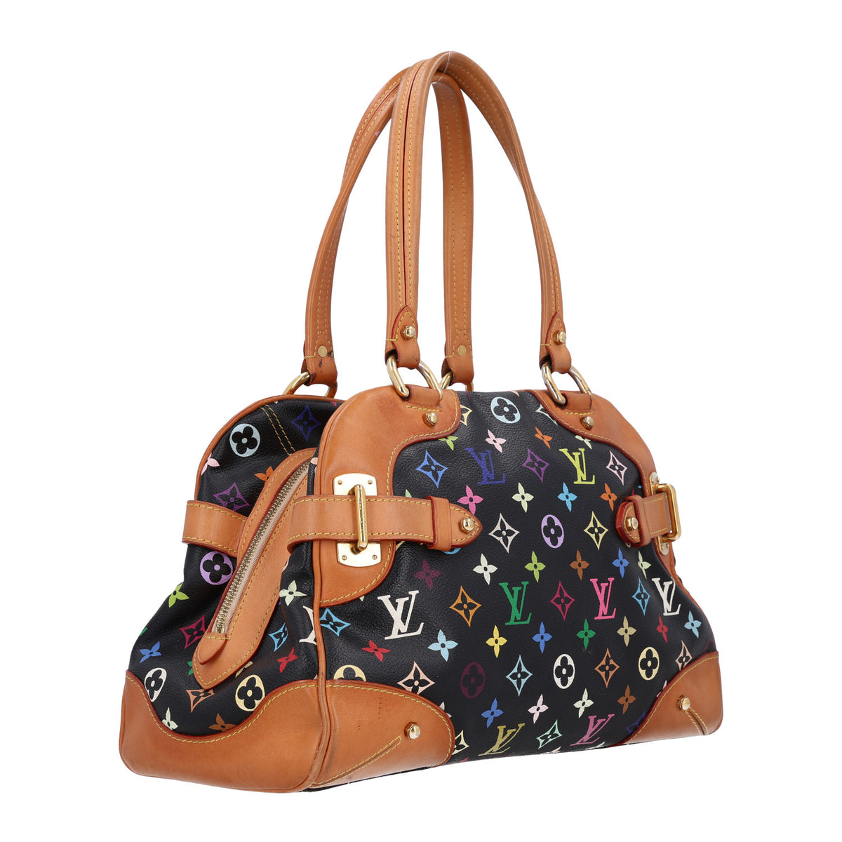 Louis Vuitton Monogram Multicolor Claudia Black 3 of 10