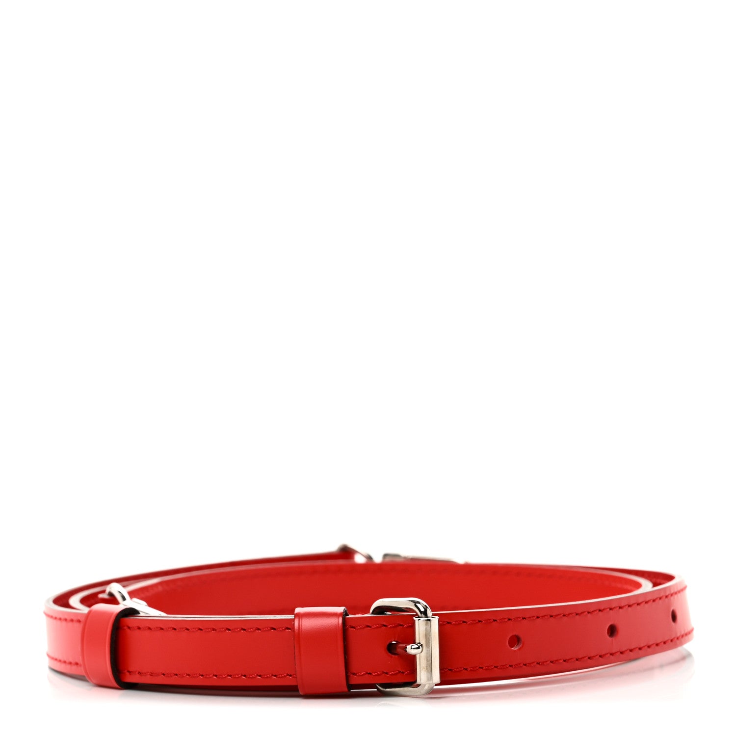 LOUIS VUITTON レザー ベルト レッド Louis Vuitton Calfskin 16mm Adjustable Shoulder Strap Red 1867170