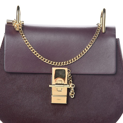 Chloe Calfskin Pony Hair Drew Shoulder Bag Sienna Red 7 of 9