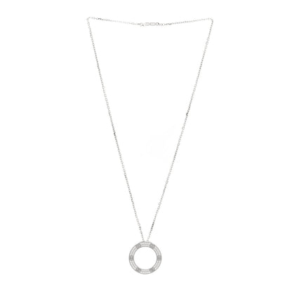 Cartier 18K White Gold Diamond LOVE Paved Necklace 3 of 7