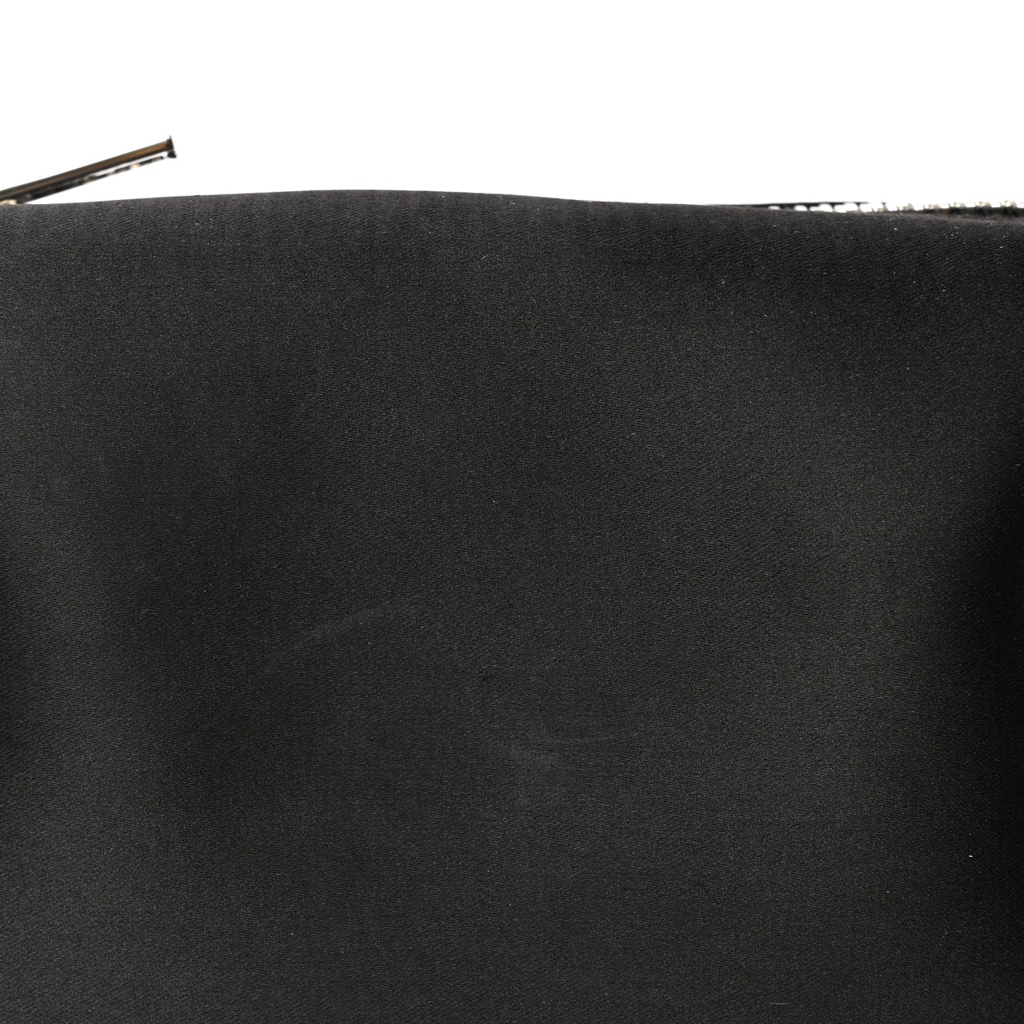 Satin Crystal Heiress Pouch Black