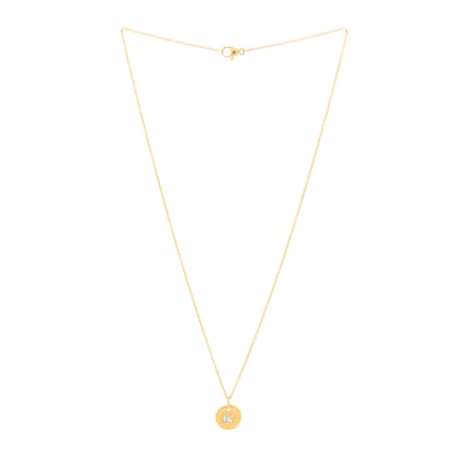 David Yurman 18K Yellow Gold Diamond Initial K Charm Pendant Necklace 3 of 4