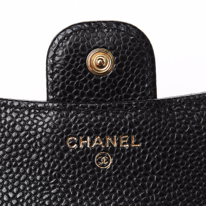 Chanel Caviar Quilted Compact Flap Wallet Black 6 of 9