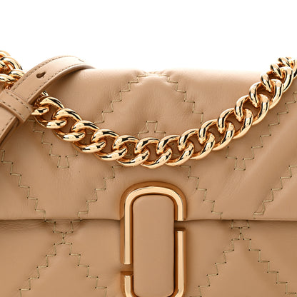 Marc Jacobs Lambskin Quilted J Marc Medium Shoulder Bag Camel 8 of 11