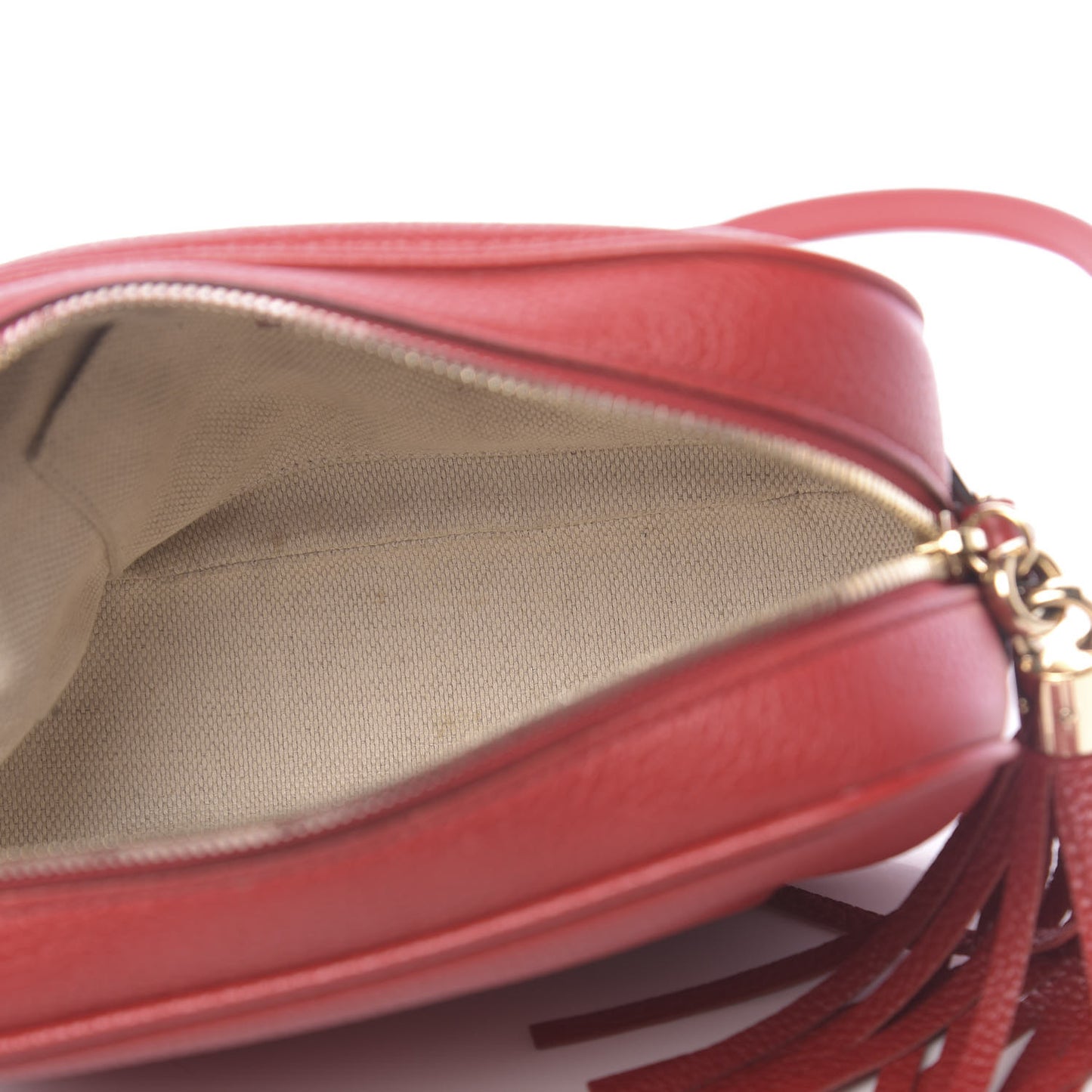 Pebbled Calfskin Small Soho Disco Bag Tabasco Red