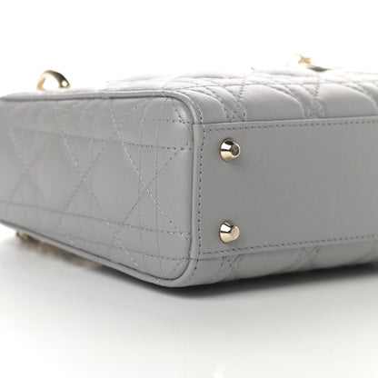 Christian Dior Metallic Lambskin Cannage Mini Lady Dior Silver 9 of 10