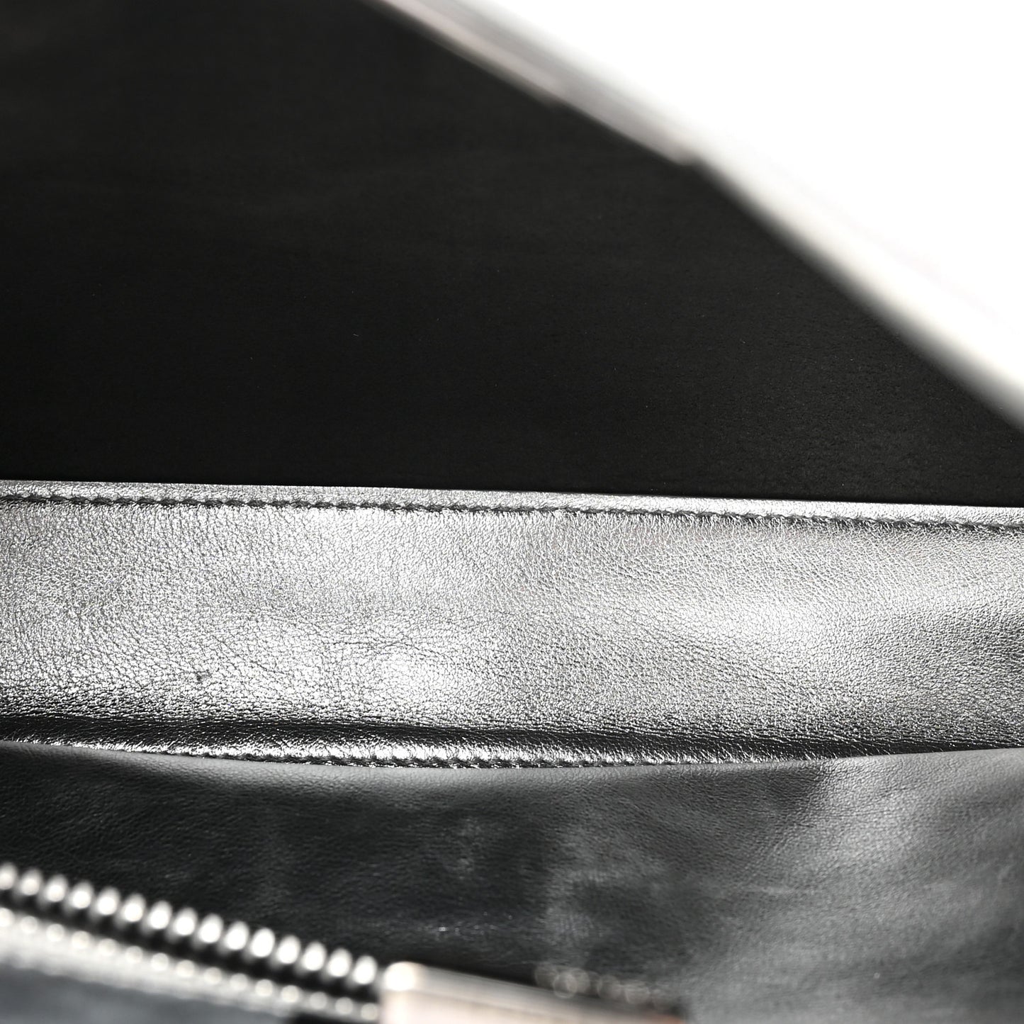 Vitello Catalan Mirror Medium Peekaboo Iconic Satchel Argento