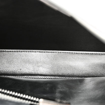 Fendi Vitello Catalan Mirror Medium Peekaboo Iconic Satchel Argento 6 of 14